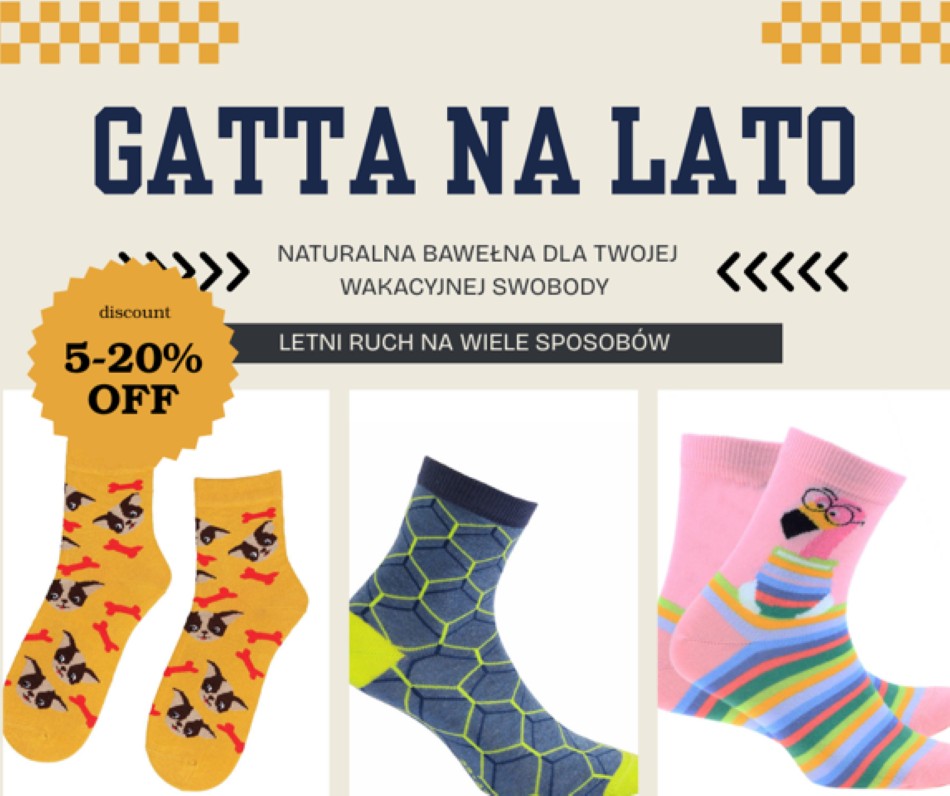 PROMOCJA NA WYBRANE SKARPETKI DAMSKIE MĘSKIE DOSTAWA 1 DZIEŃ - GATTA