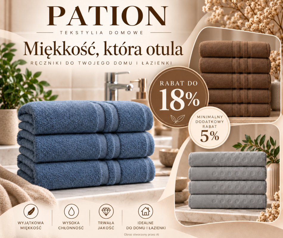 PROMOCJA NA MARKĘ PATION – RĘCZNIKI I ŚCIERECZKI