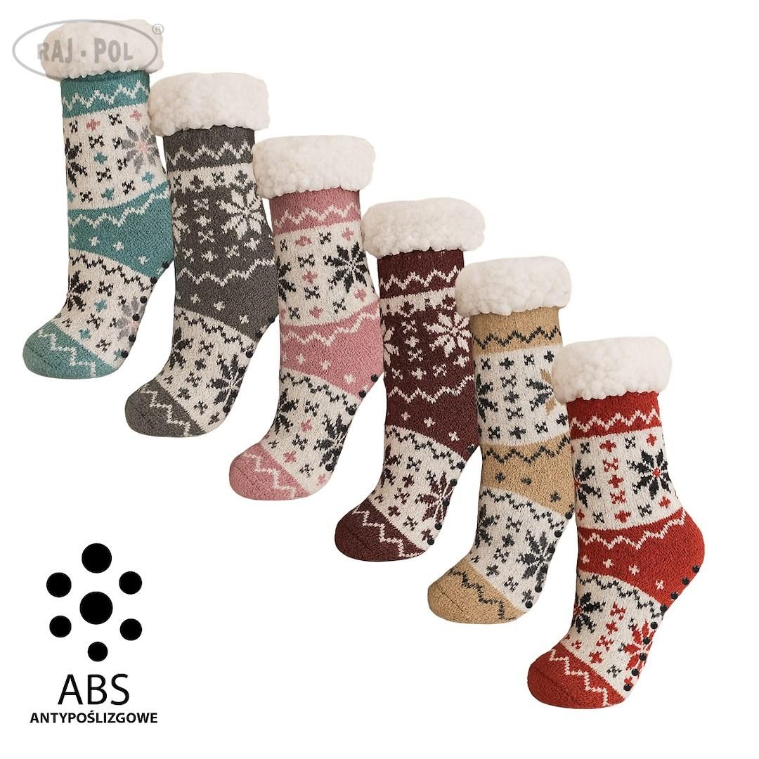 RAJ-POL / SKARPETY GÓRALSKIE DAMSKIE Z ABS 35-38 39-42 MODEL SH25-05 - www.anstel.pl