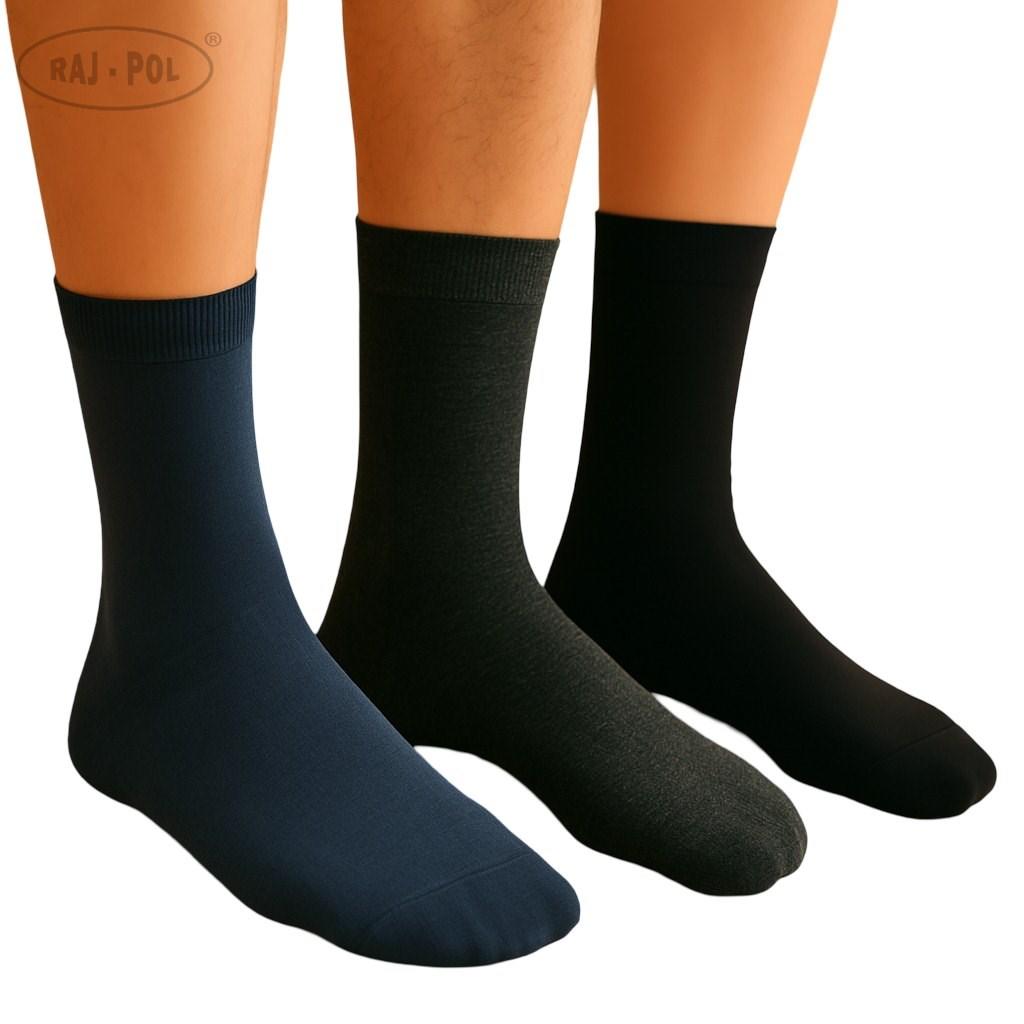 RAJ-POL / SKARPETY MĘSKIE GARNITUROWE GŁADKIE RAJ-POL 706334 - www.anstel.pl