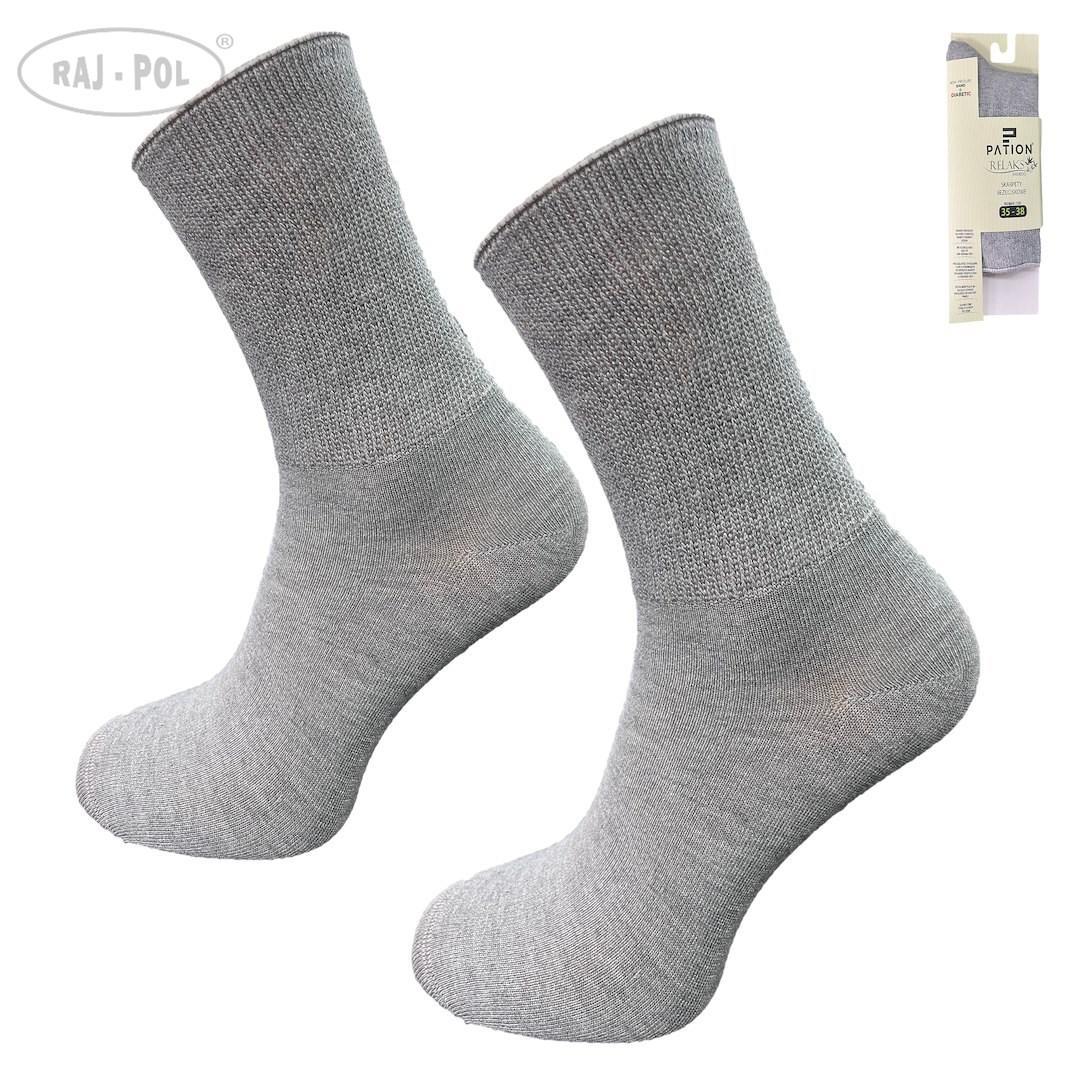RAJ-POL / SKARPETY BEZUCISKOWE BAMBUSOWE SZARE 740840 - www.anstel.pl