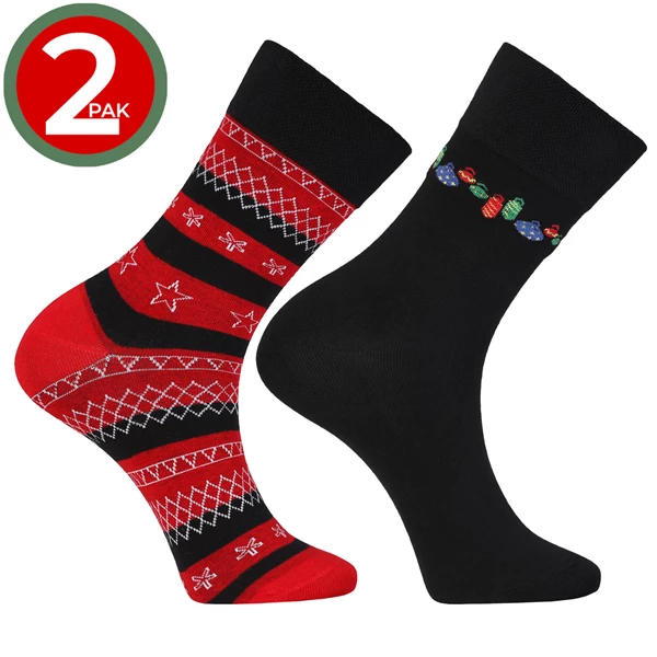 MORAJ / SKARPETY MĘSKIE ŚWIĄTECZNYCH W BOMBKI I GWIAZDYCMLS350-059/2 - www.anstel.pl