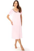 MEWA / KOSZULA NOCNA DAMSKA LILIA Z HAFTOWANĄ APLIKACJĄ - www.anstel.pl