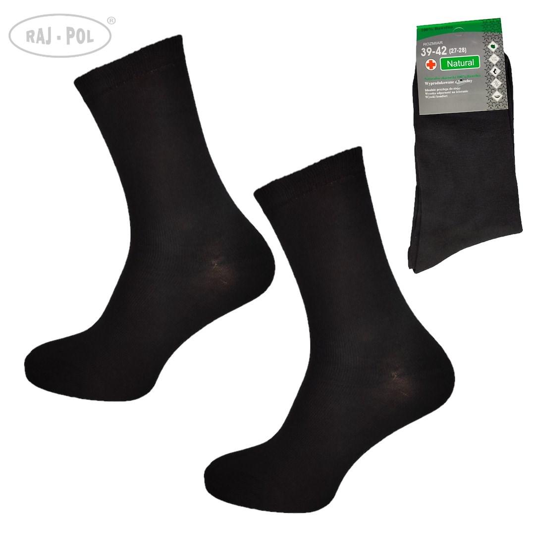 RAJ-POL / SKARPETY MĘSKIE GARNITUROWE CZARNE 183365 - www.anstel.pl
