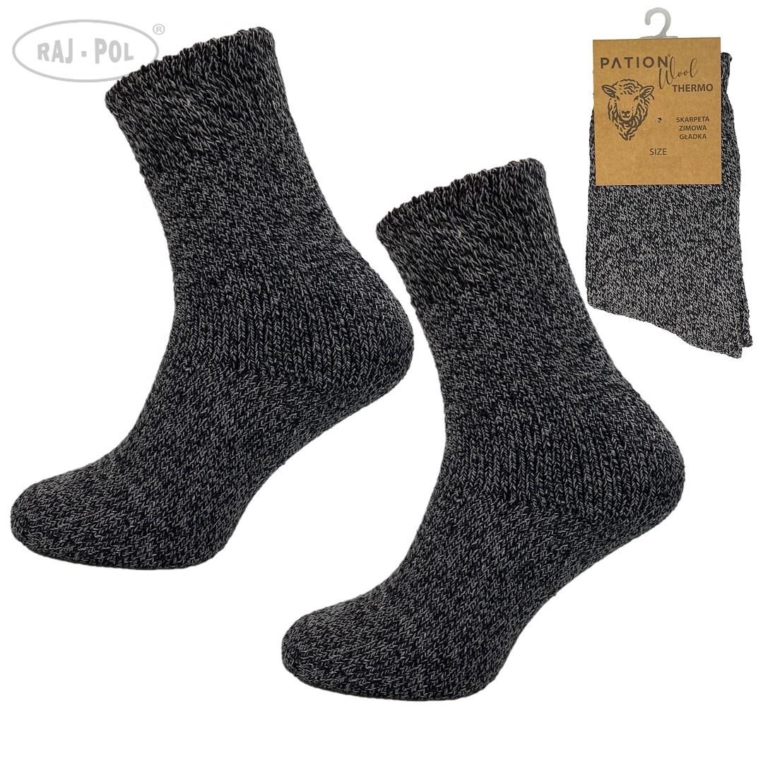 RAJ-POL / SKARPETA DAMSKA WEŁNIANA GŁADKA 734726 - www.anstel.pl