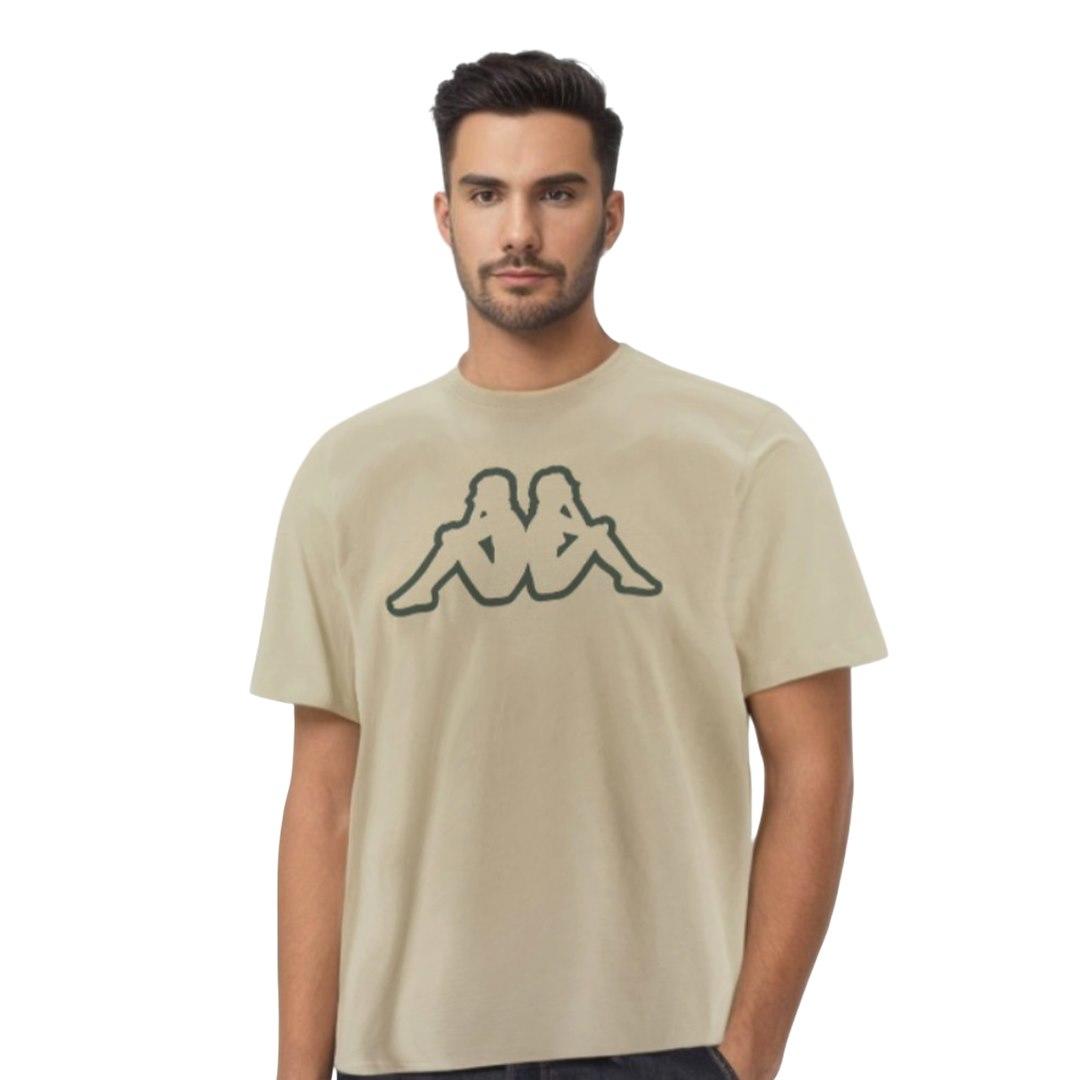 KAPPA / T-SHIRT MĘSKI BIG LOGO KAPPA 709389 BEŻ 338867, 338805, 338898, 338980 - www.anstel.pl