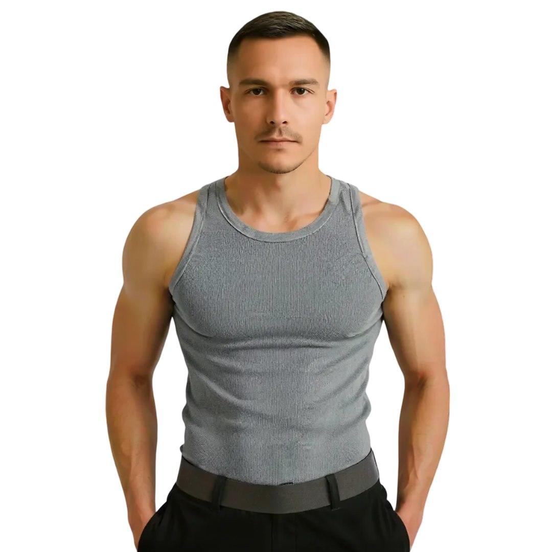 RAJ-POL / PODKOSZULEK MĘSKI SZARY PRĄŻEK NA RAMIĄCZKU 798261, 798278, 798285, 798292 - www.anstel.pl