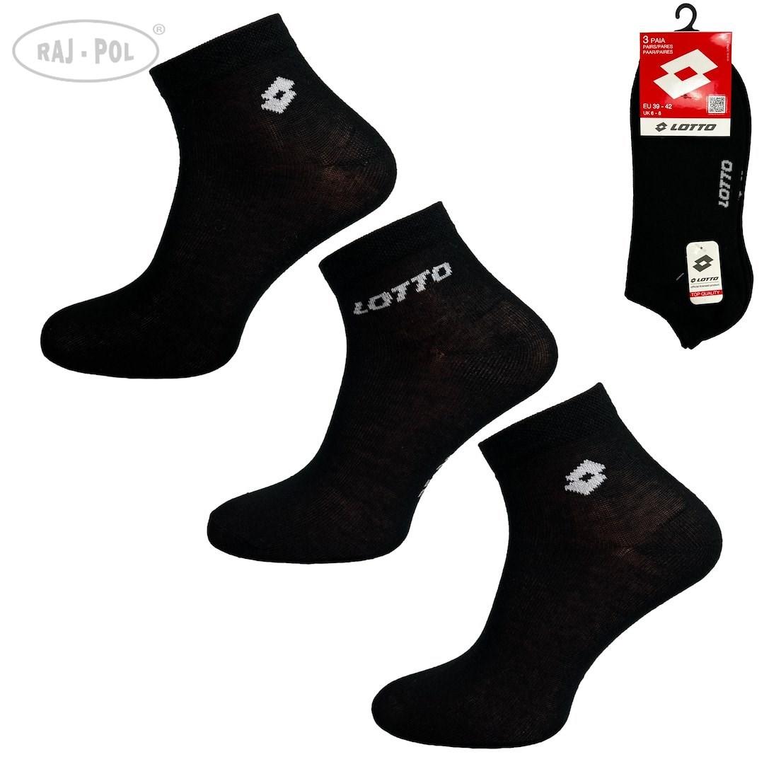 RAJ-POL / SKARPETY MĘSKIE LOTTO CZARNE 39-42 3-PAK - www.anstel.pl