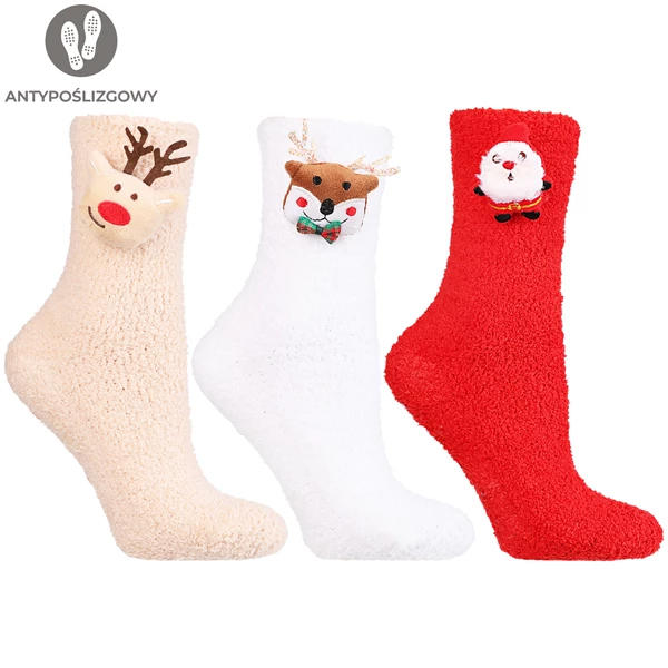 MORAJ / SKARPETKI DAMSKIE DŁUGIE ŚWIĄTECZNE CDC400-002 - www.anstel.pl