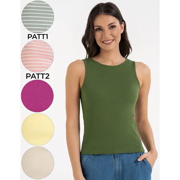 MORAJ / KOSZULKA TANK TOP W PRĄŻEK BD900-322 - www.anstel.pl