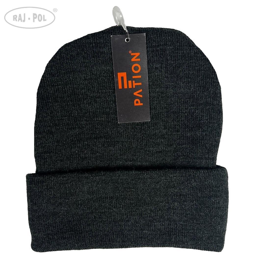 RAJ-POL / CZAPKA MĘSKA PROSTA GRAFIT 735143 - www.anstel.pl