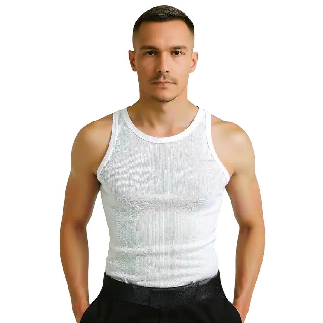 RAJ-POL / PODKOSZULEK MĘSKI BIAŁY PRĄŻEK NA RAMIĄCZKU 755790, 798223, 798230, 798247, 798254 - www.anstel.pl