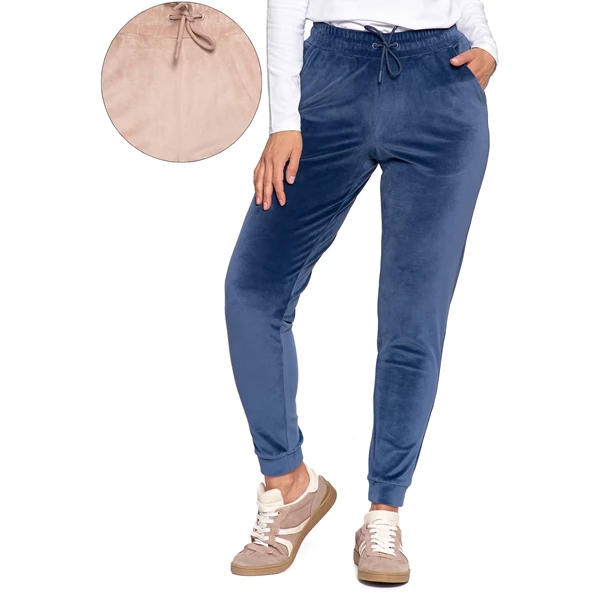 MORAJ / SPODNIE DAMSKIE WELUROWE Z WYSOKIM STANEM OSD2800-011 - www.anstel.pl