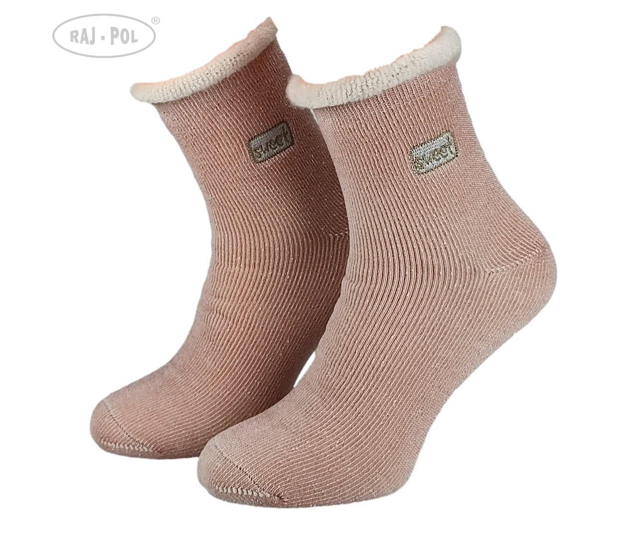 RAJ-POL / SKARPETA COSY FROTKA HAFT RÓŻOWE 736140, 736157 - www.anstel.pl