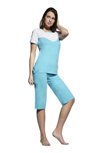 Piżama damska lila, krótki rękaw