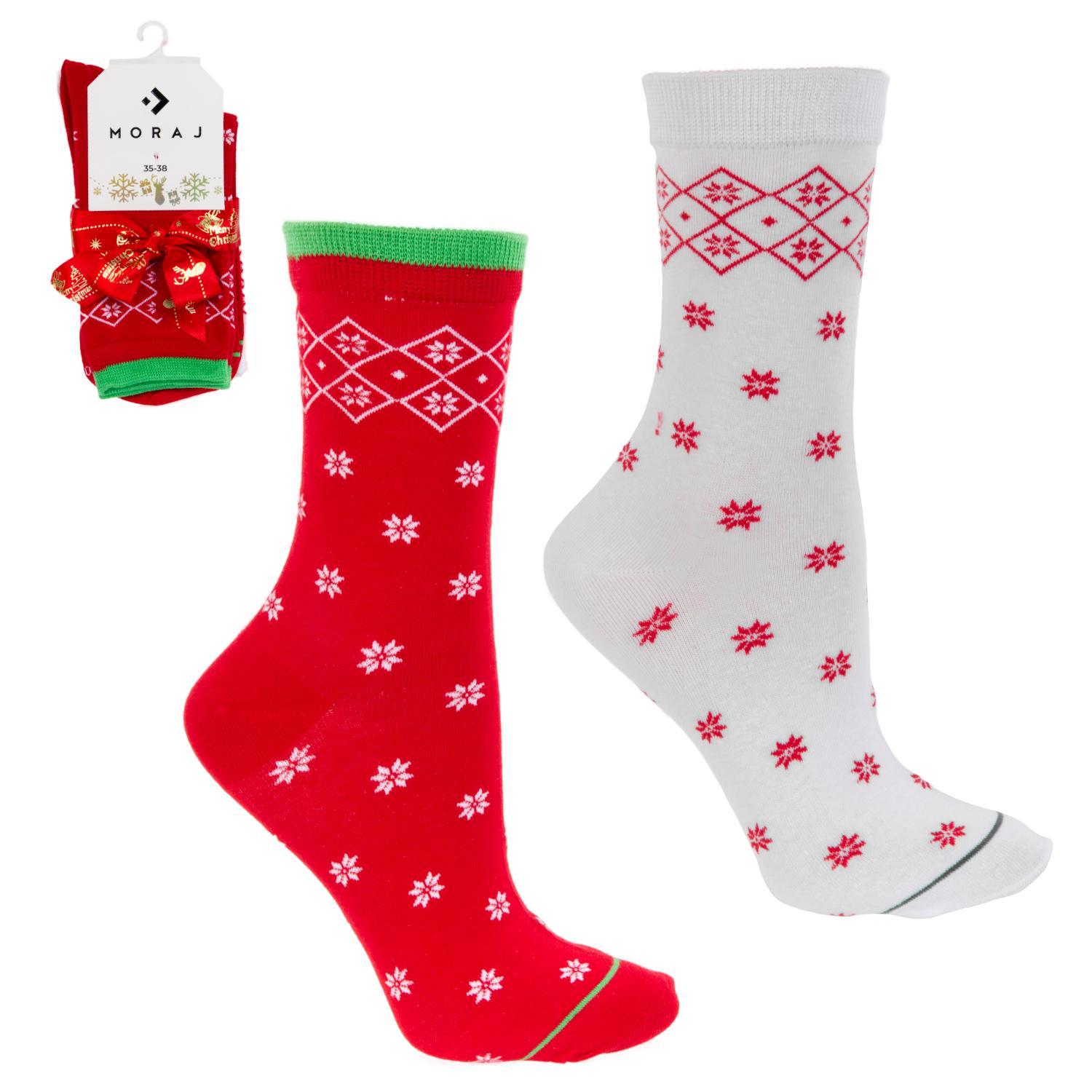 Skarpetki damskie z motywem świątecznym csls300-032_2