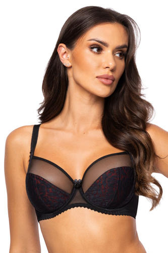 Laila bra soft black-red