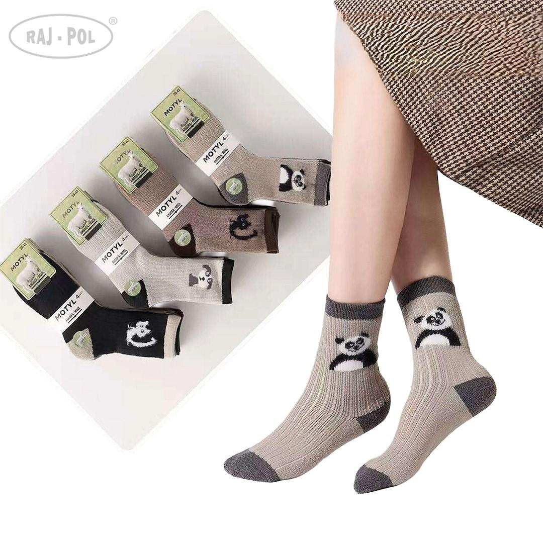 Skarpety damskie angora na frocie kz-003 760756