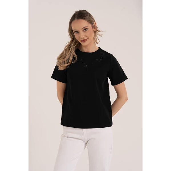 Bluzka damska z cekinami bd2400-015