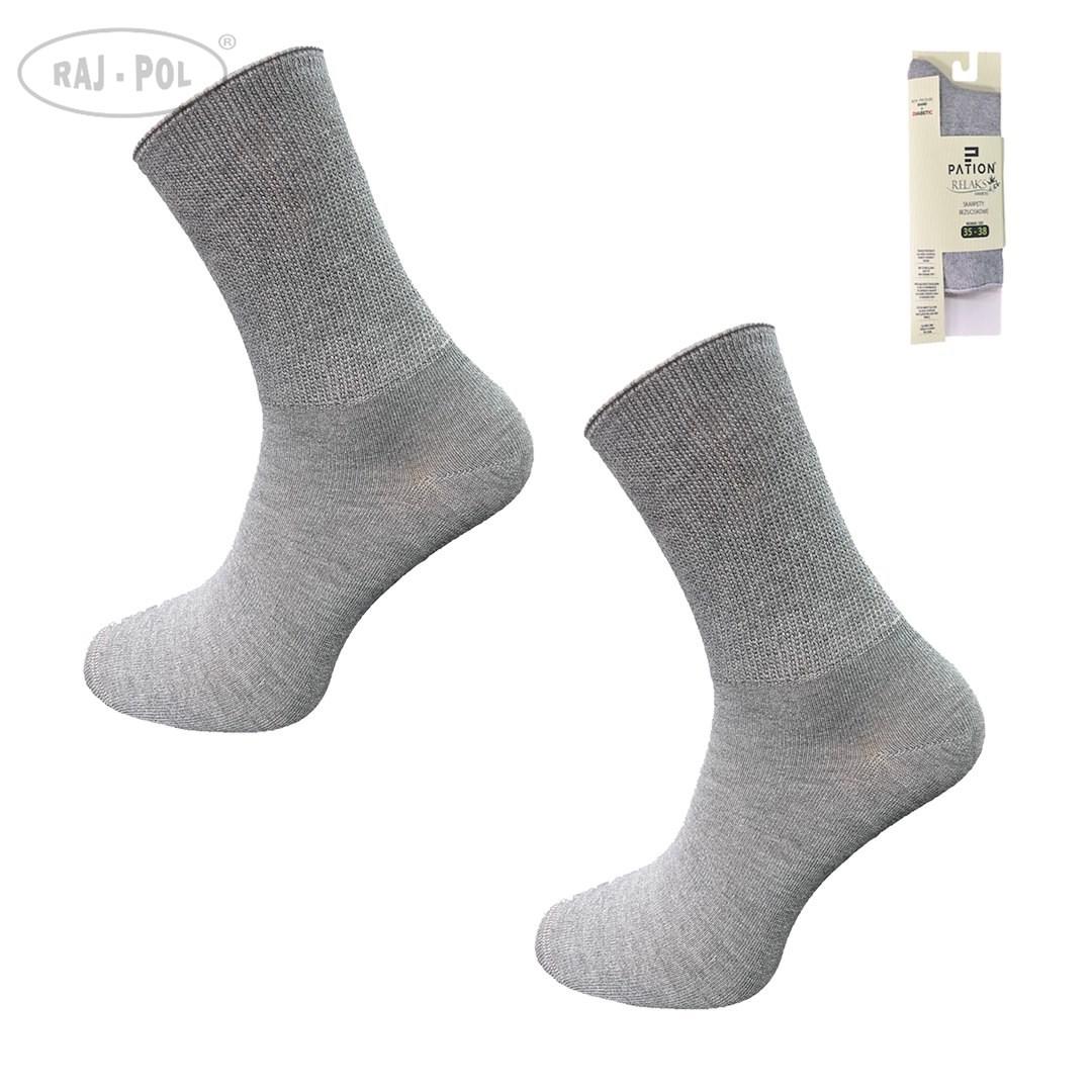 Skarpety bezuciskowe bambusowe relax szare 799305