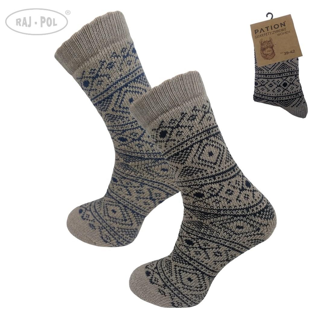Skarpeta damska zimowa alpaca 755417, 755424
