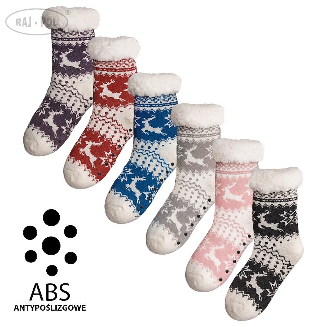 Skarpety góralskie damskie z abs 35-38 39-42 model sh25-08