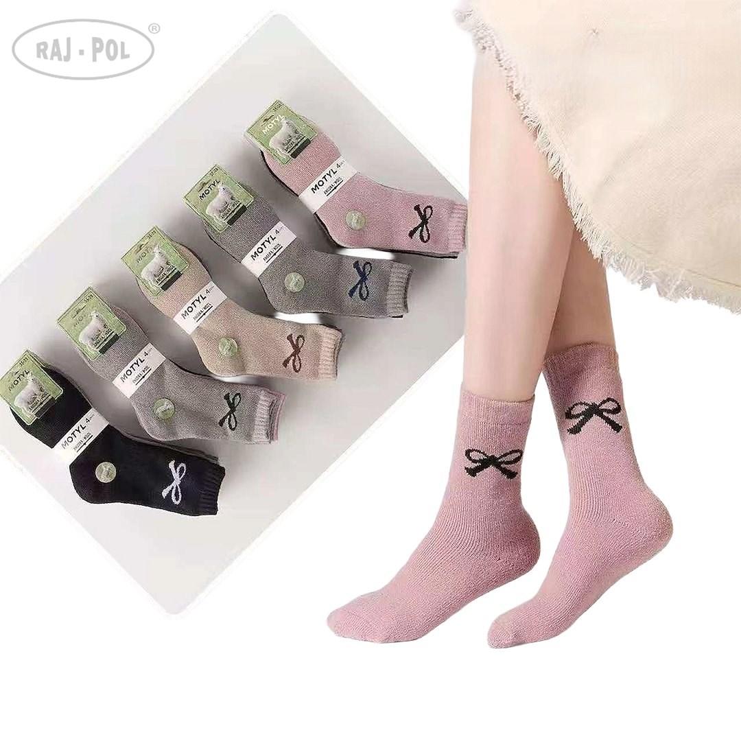 Skarpety damskie angora na frocie kz-001 760749