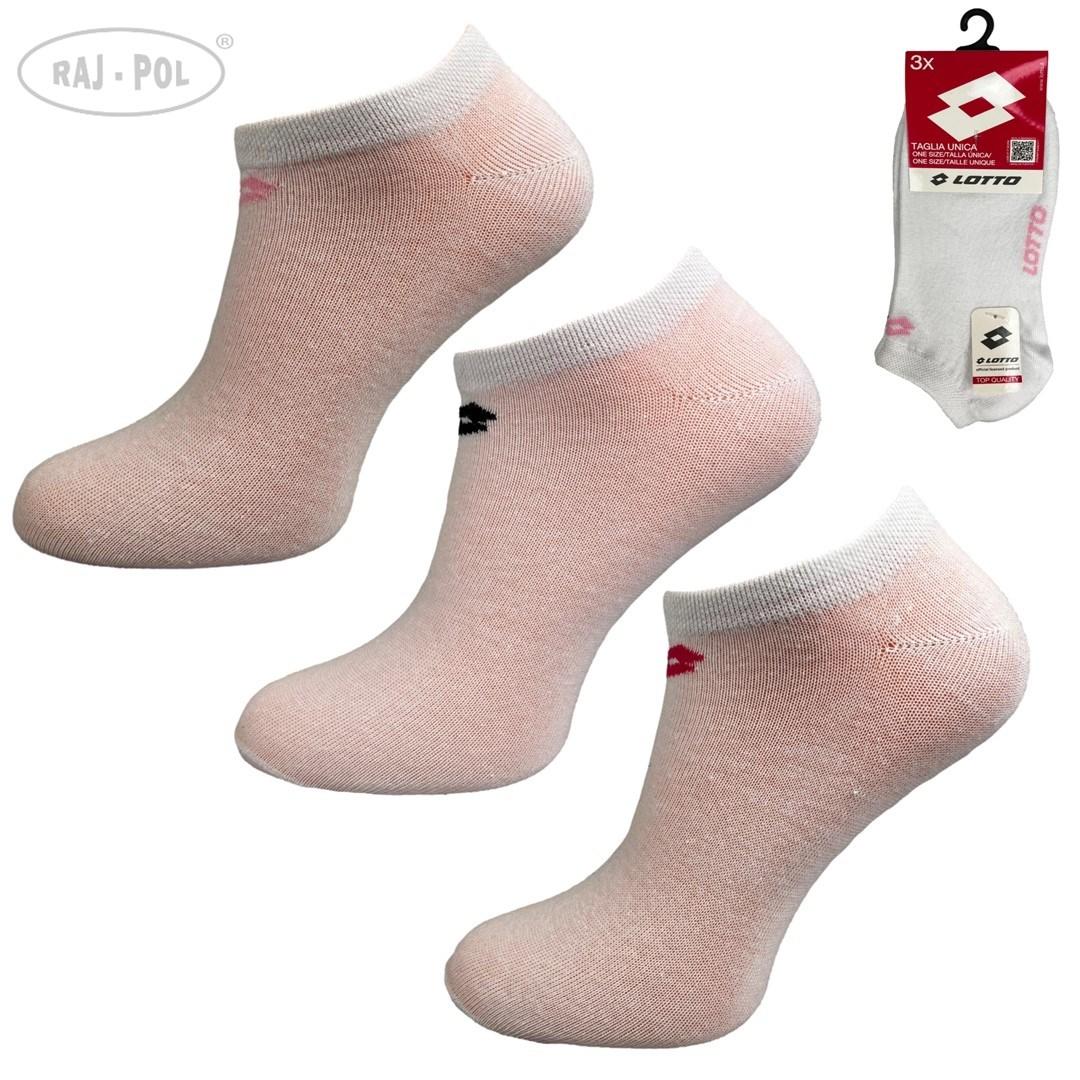 Stopki lotto damskie białe 3-pak n_martina_bi