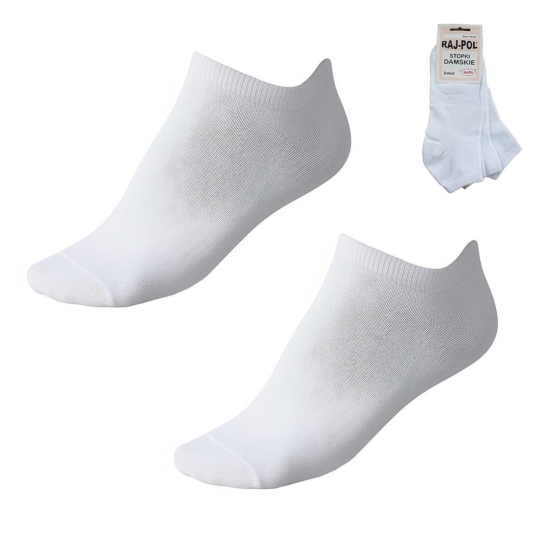 Stopki damskie biale raj-pol 3-pak 815559