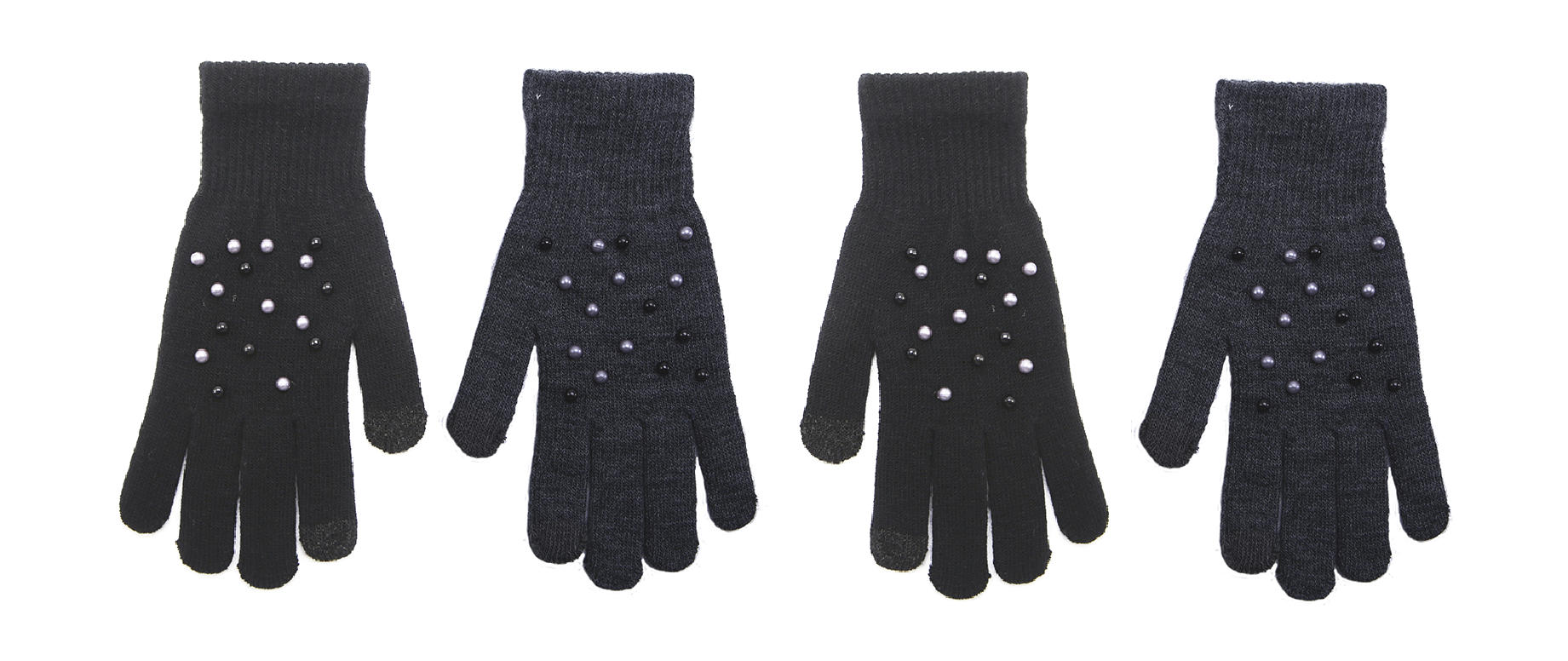 Rekawiczki damskie z perełami r-166