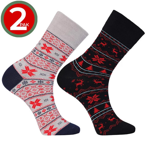 Męskich skarpetek świątecznych norweskie wzory cmls350-057