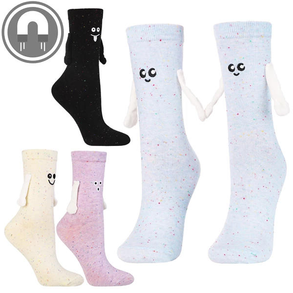 Skarpetki damskie friendsy z magnetycznymi rączkami wesołe csl250-936