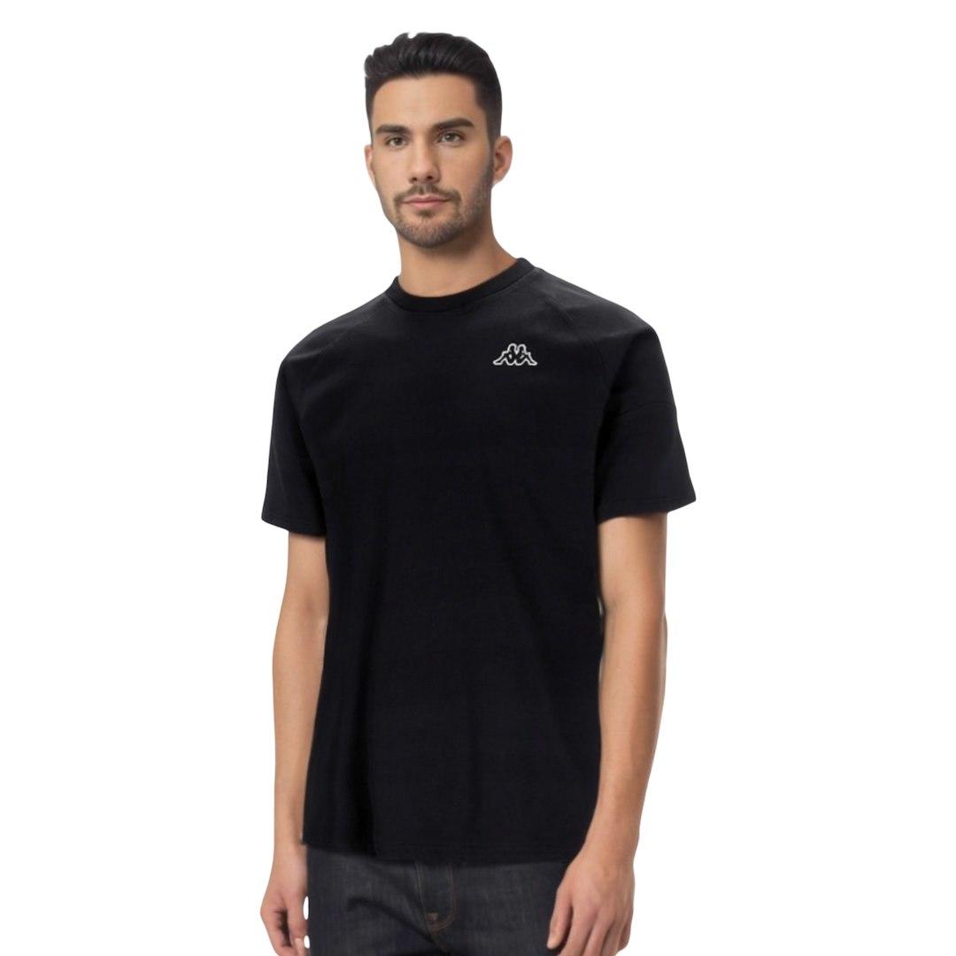 T-shirt męski small logo kappa 711169 czarny 322750, 322798