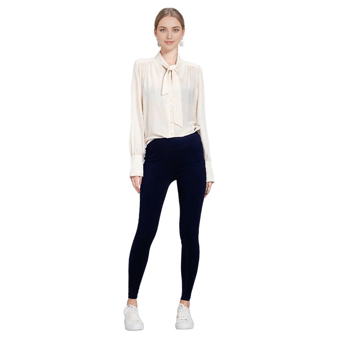 Leginsy damskie bawełniane czarne klasyczne 751143