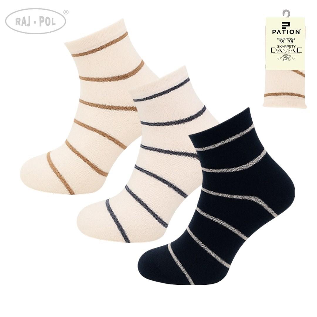 Skarpety damskie pation d-2512q pasy 754236, 754243