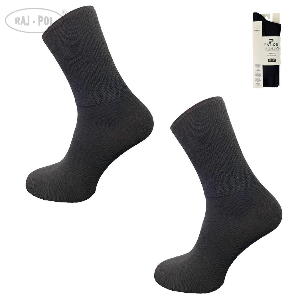 Skarpety bezuciskowe bawełniane relax czarne 799282, 799299