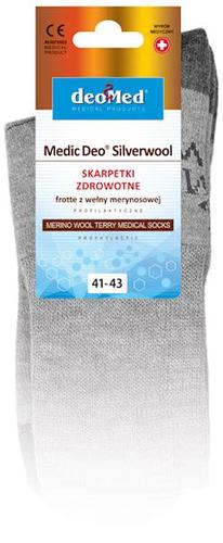Skarpetki medic deo silverwool z wełną merynosową i srebrem
