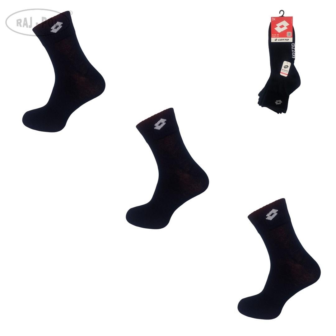 Skarpety męskie lotto czarne player_ne 39/42 3-pak 294377, 294384