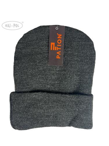 Czapka męska thermo prosta grafit 735129