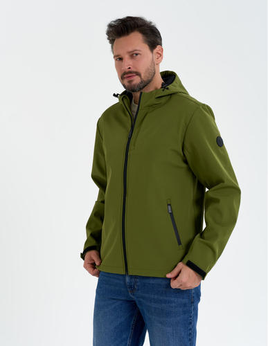 Kurtka przejściowa męska z kapturem omw8900-003