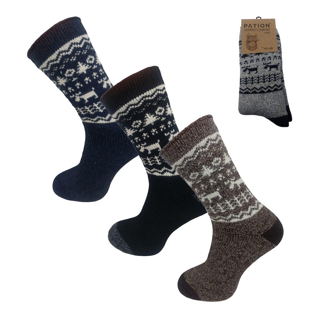 Skarpeta męska zimowa alpaca 755318, 755325