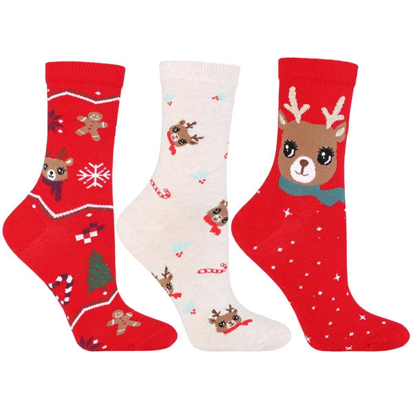 Skarpetki damskie świąteczne csls250-026