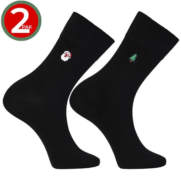 Skarpetki męskie świąteczne z haftem mikołaj choinki cmls350-060/2