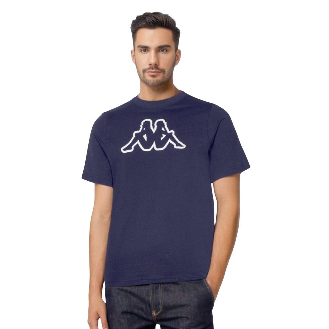 T-shirt męski big logo kappa 709389 granat 275261, 275292