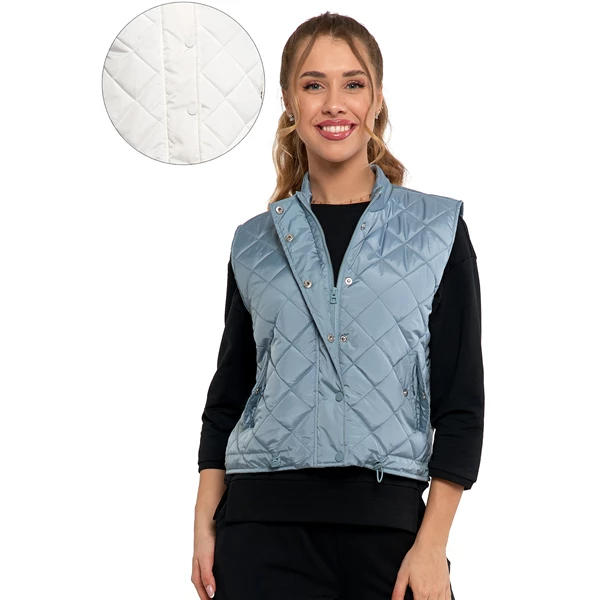 Damska kamizelka pikowana przejściowa krótka odw5900-001