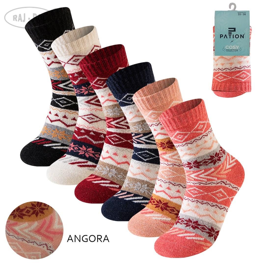 Skarpeta damska angora design w25-19 757107, 757114