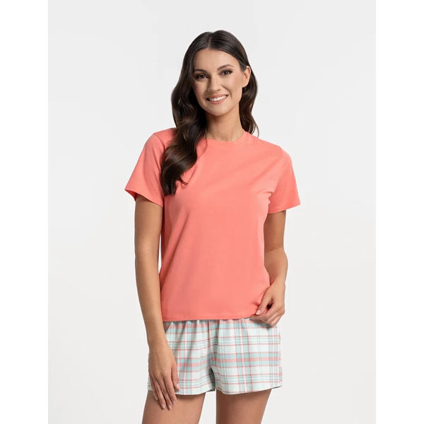 Piżama damska  spodenki w kratkę pdd3100-006 ss/26