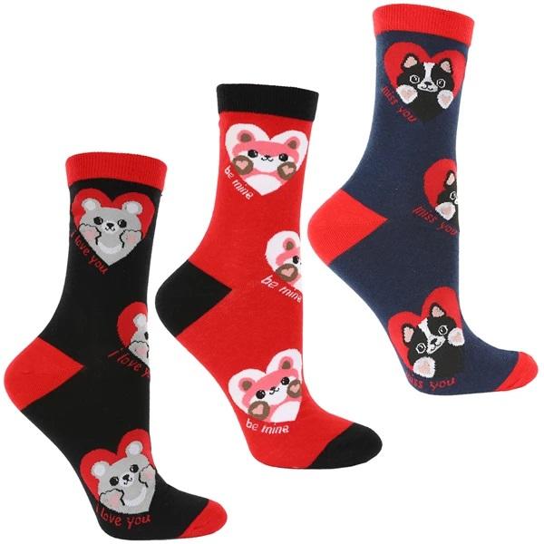 Skarpetki damskie walentynkowe cslw300-031