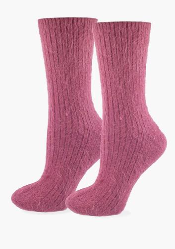 Skarpetki damskie ciepłe prążkowane angora f28