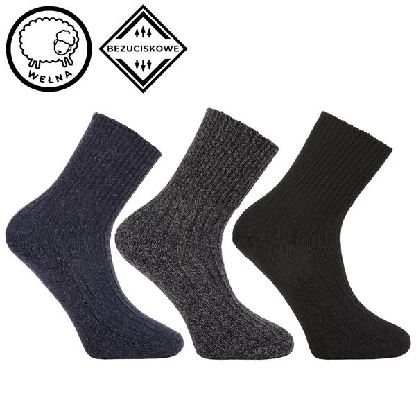 Skarpetki wełniane bezuciskowe csw300-002